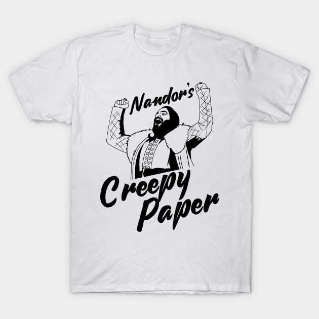 Nandor's Creepy Paper What We Do In The Shadows TShirt TeePublic